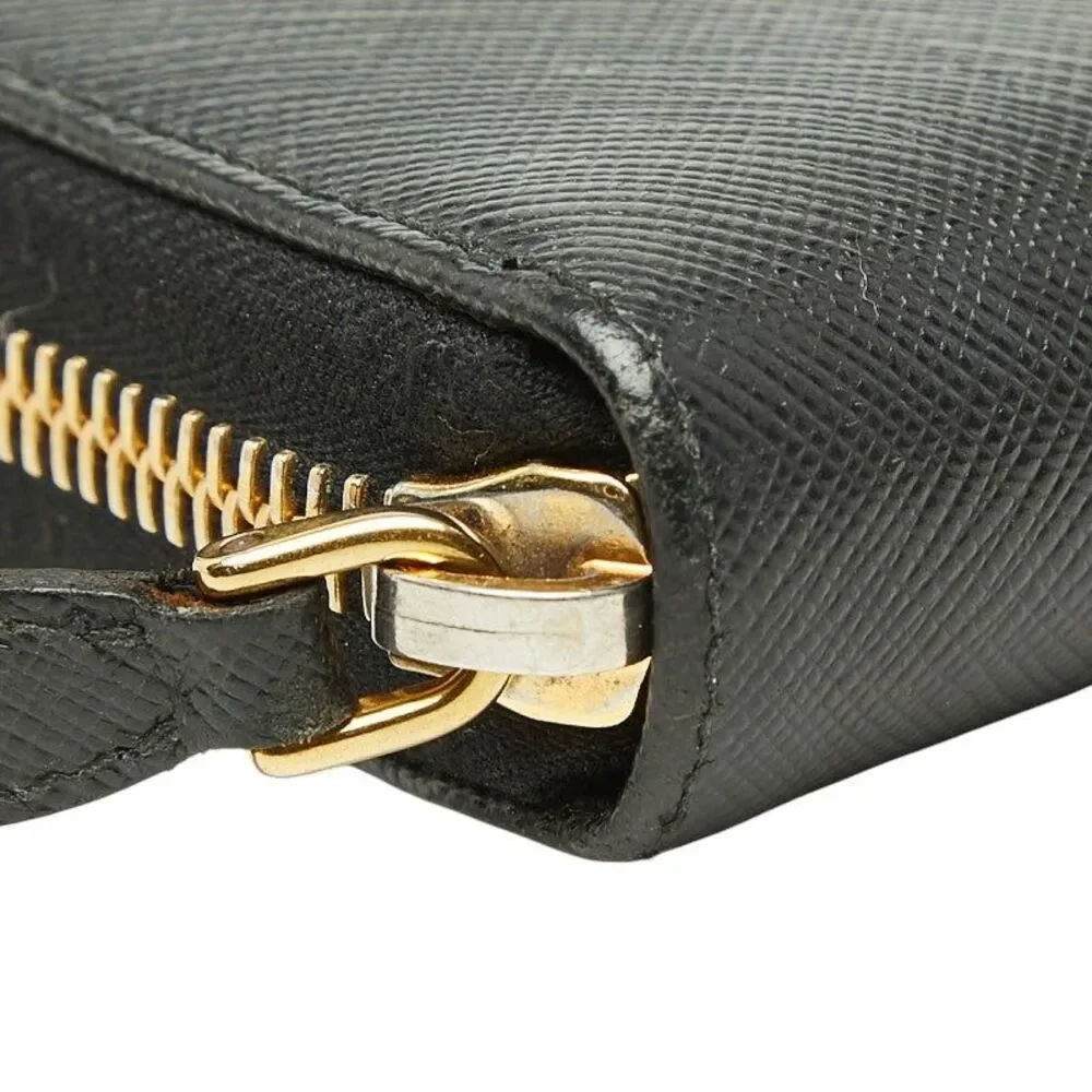 Prada Triangle Logo Plate Long Wallet